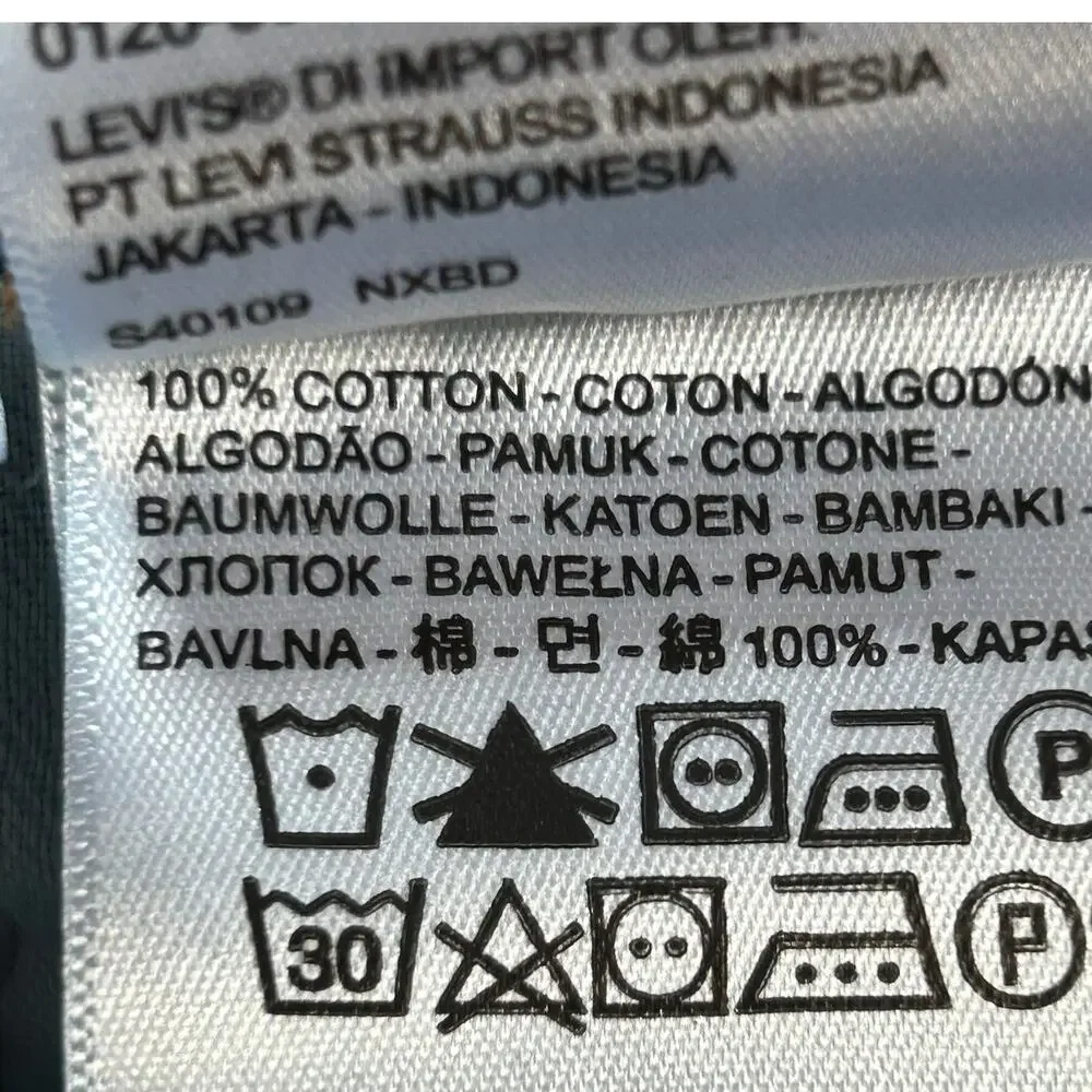 Levi’s 505 Jeans Blue 100% Cotton Denim Straight Leg Mid Rise 90s W42 L32